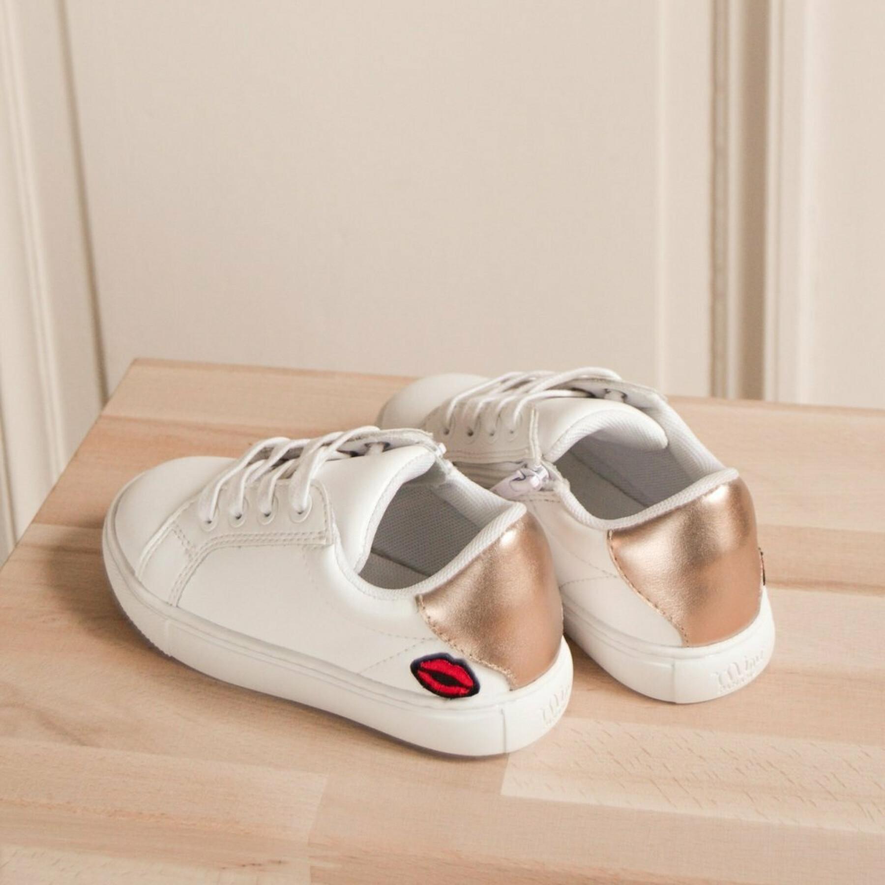 Sneakers für Mädchen Bons Baisers de Paname Mini Simone-Metallic Rose Gold