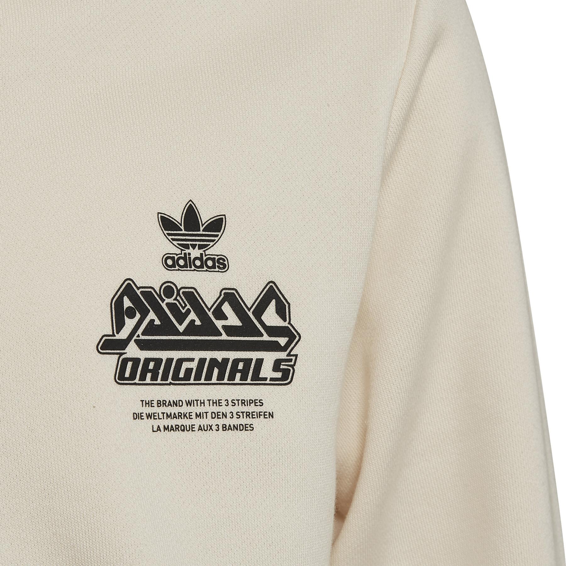 Grafisches Sweatshirt mit halbem Reißverschluss für Kinder adidas Originals