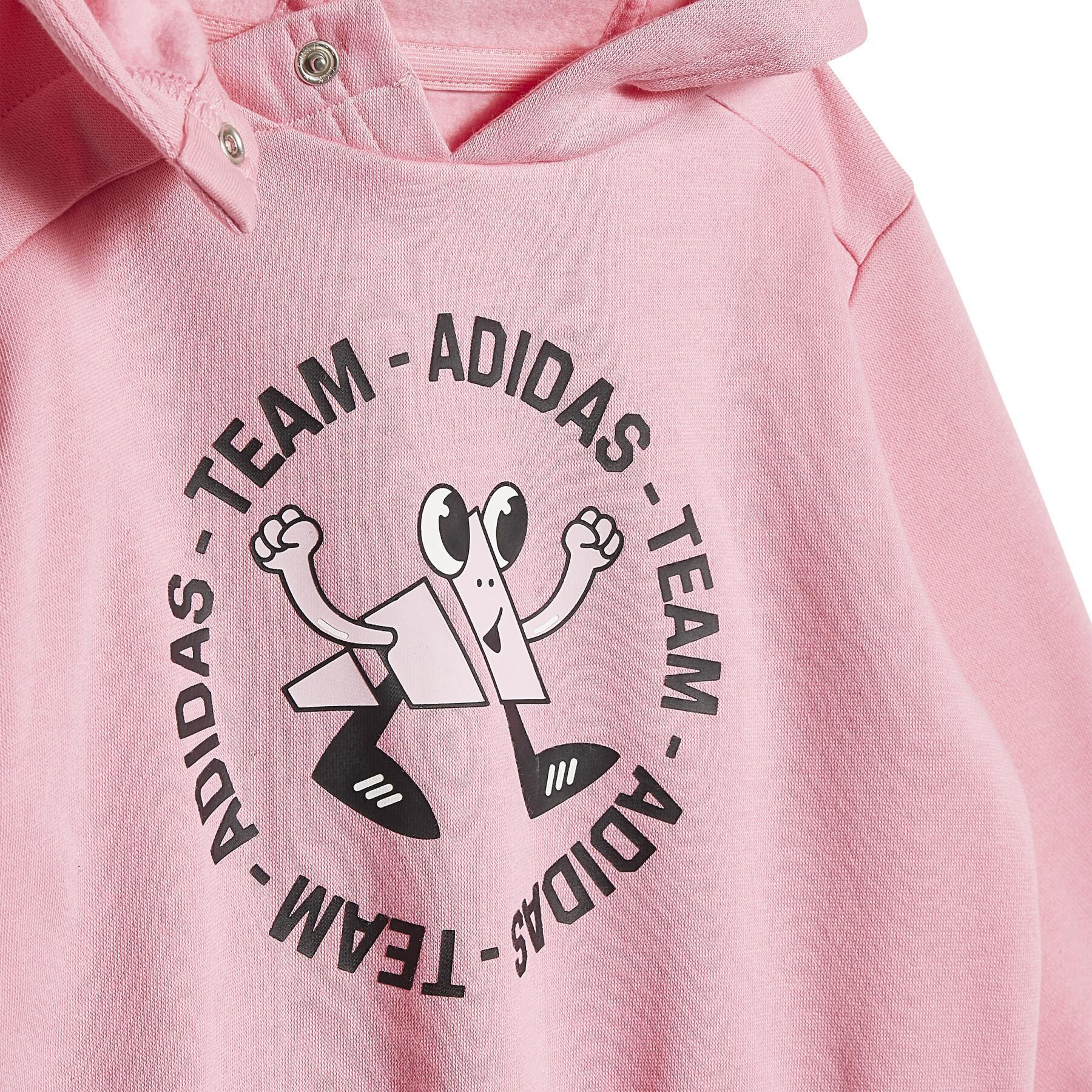 Übergroßer Molton Baby-Trainingsanzug adidas Team