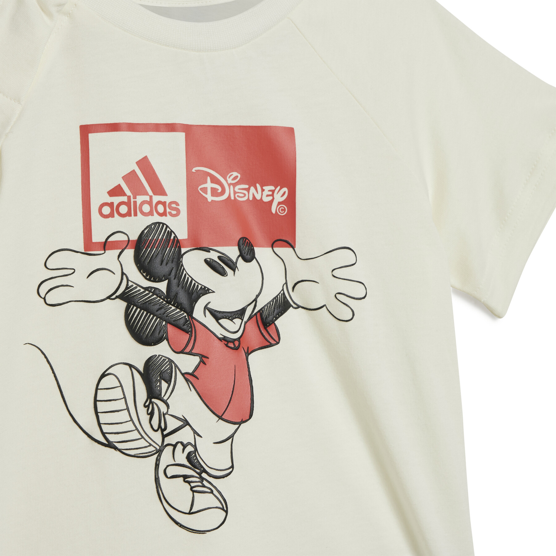 Set aus T-Shirt, Shorts und Lätzchen, Baby adidas Disney Mickey Mouse
