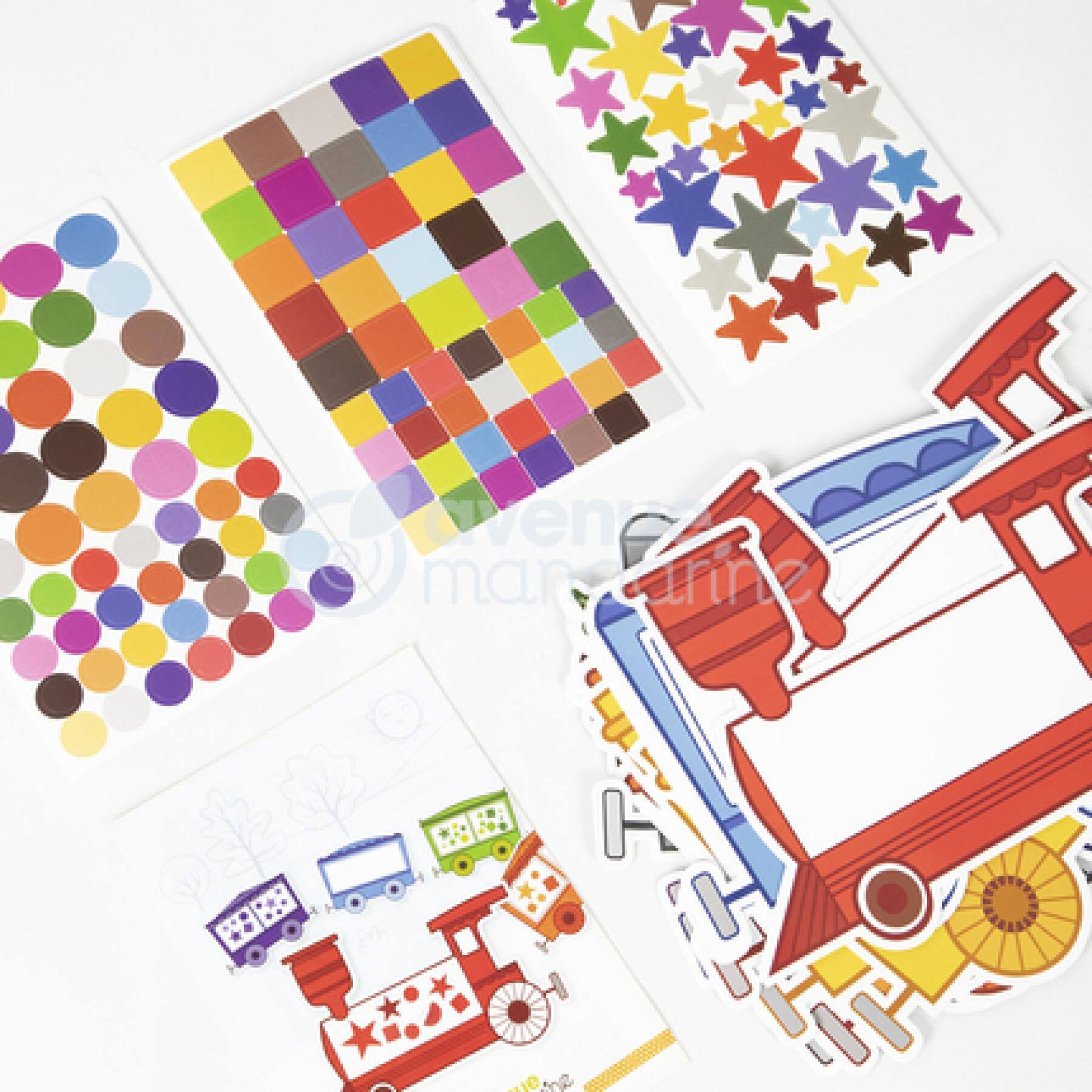 Kreativbox - educativ' Sticker Farbsortierung Avenue Mandarine