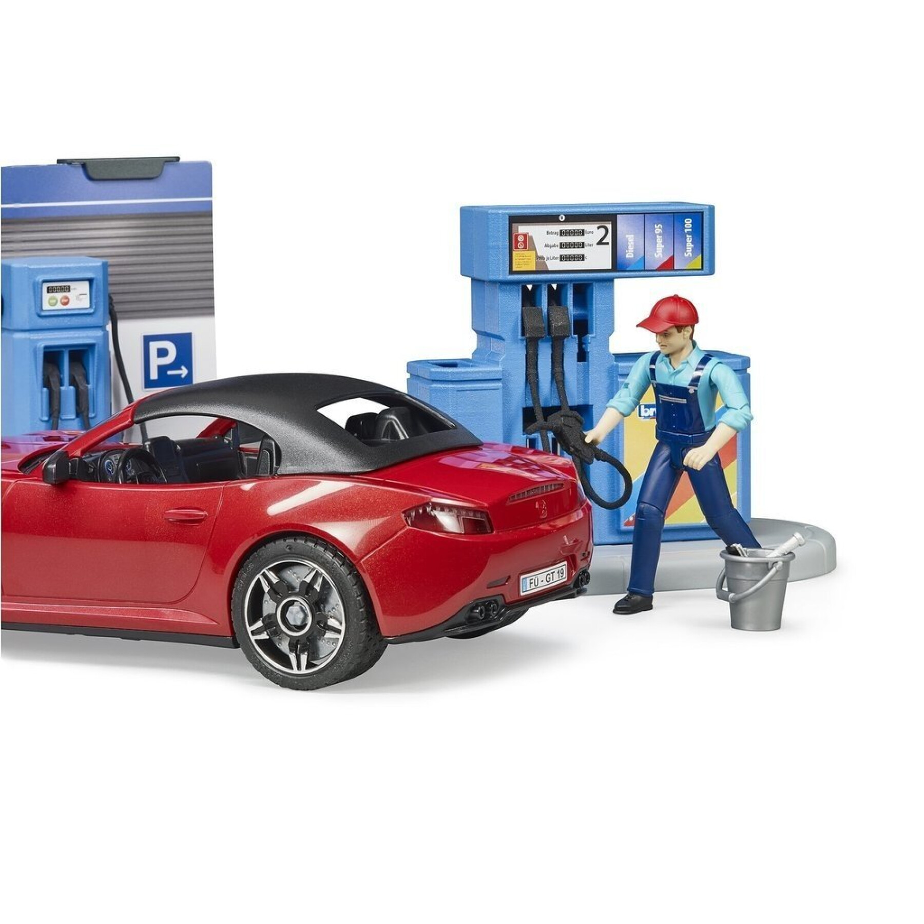 Figurine - Tankstelle und Autowaschanlage Bruder
