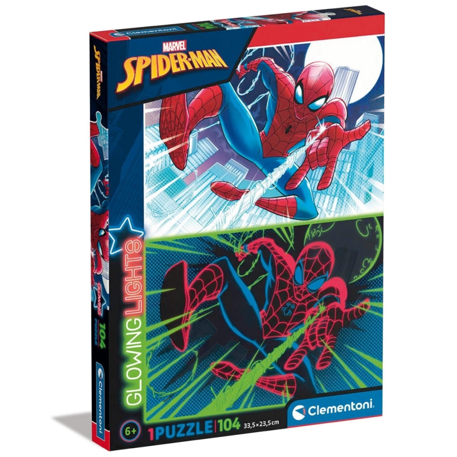 104-teiliges Neon-Puzzle Clementoni Spiderman