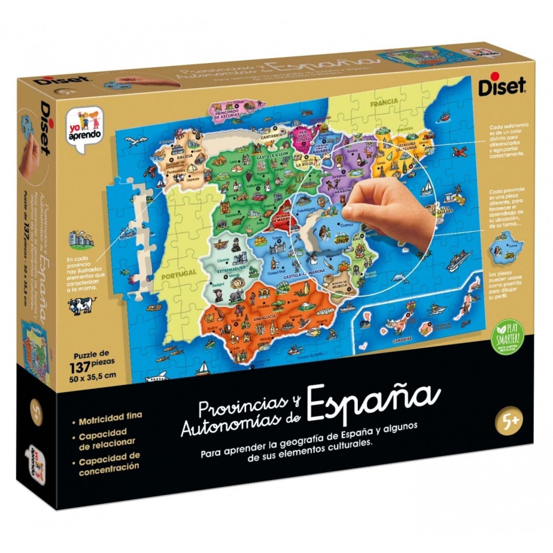 Puzzle mit 137 Teilen Diset España Prov -Autonomías