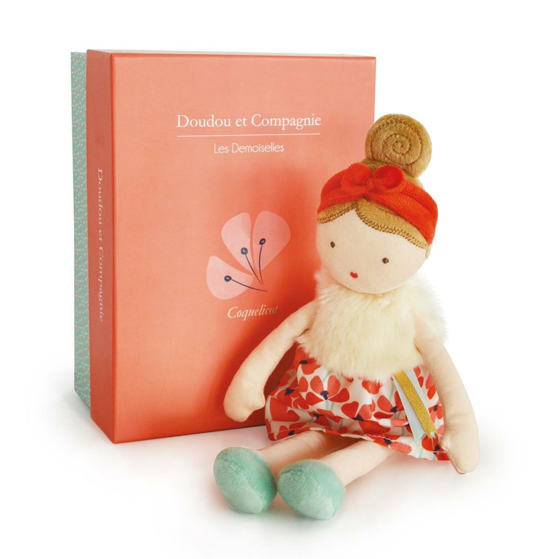 Puppe Doudou & compagnie Demoiselle Coquelicot