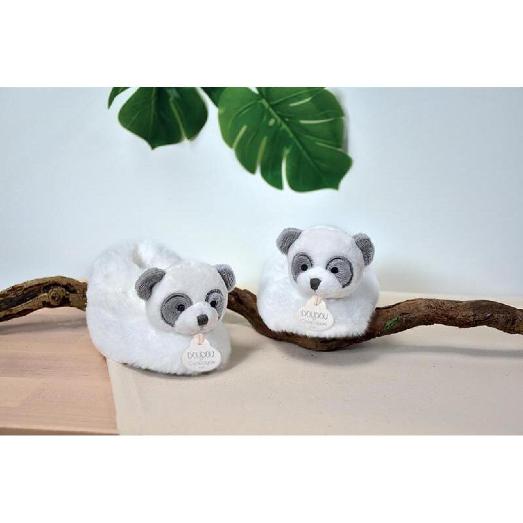 Babyschuhe mit Rassel Doudou & compagnie Unicef - Panda Roux