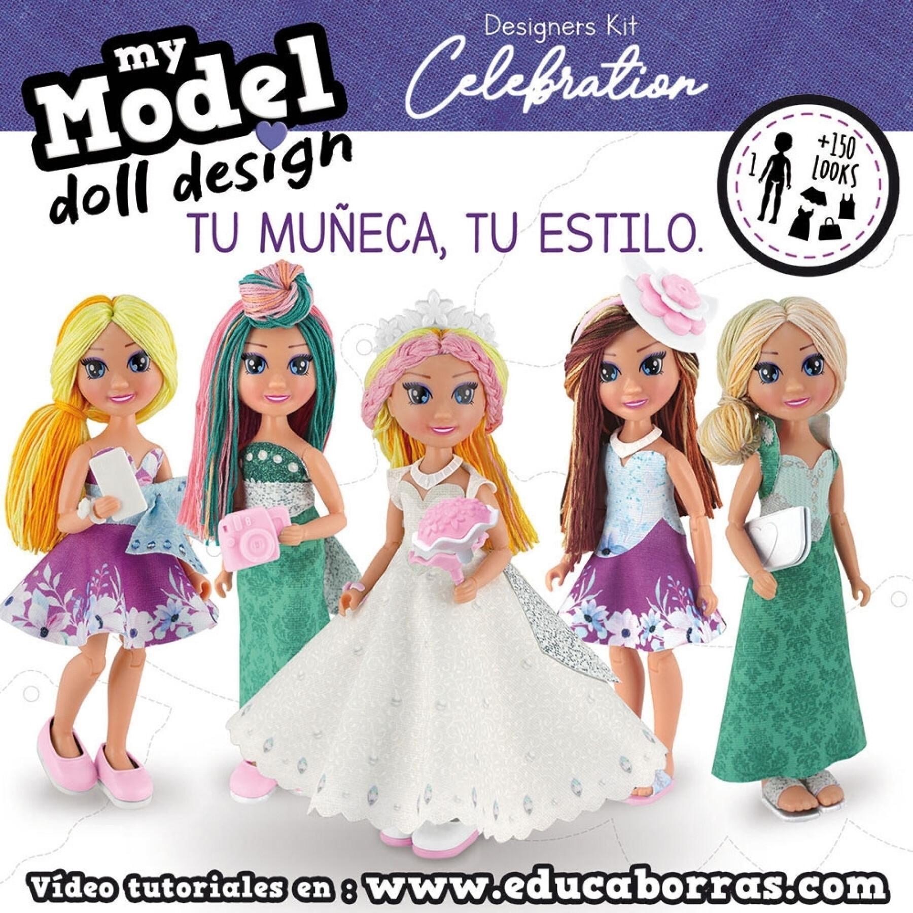 Kleiderkoffer für Puppen Educa My Model Doll Design Celebration