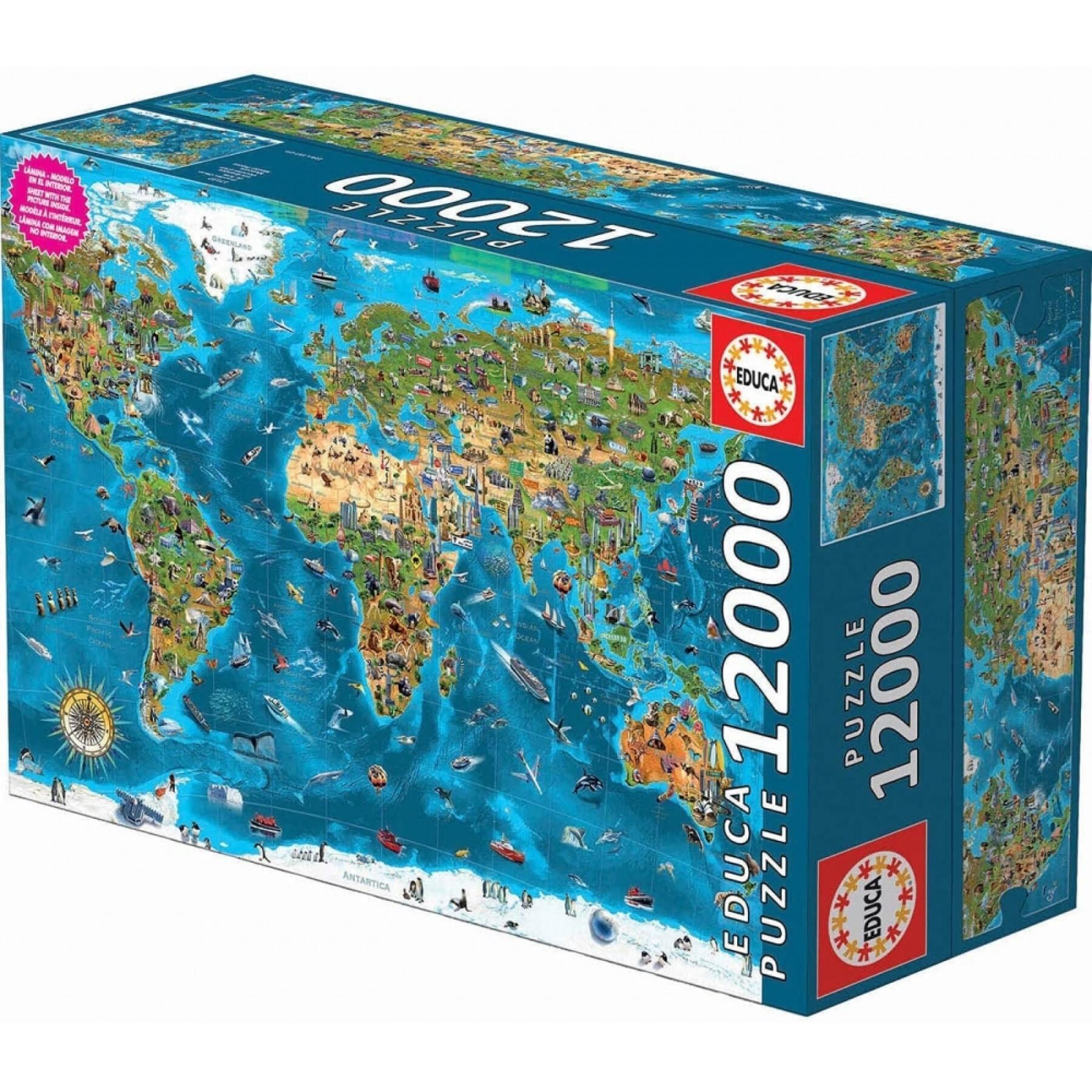 Puzzle mit 12000 Teilen Educa Maravillas Del Mundo