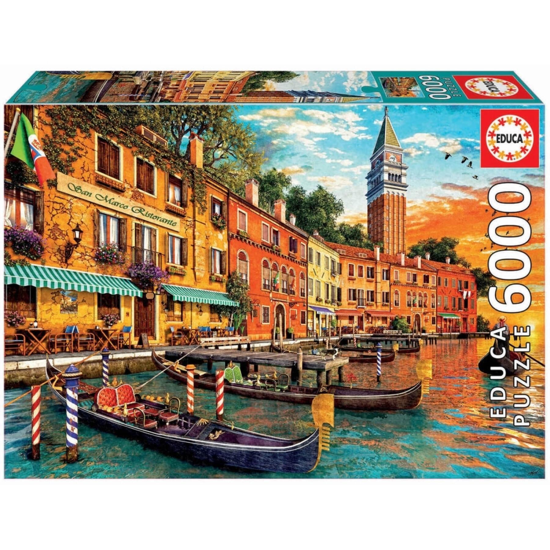 Puzzle mit 6000 Teilen Educa Puesta Sol Venecia