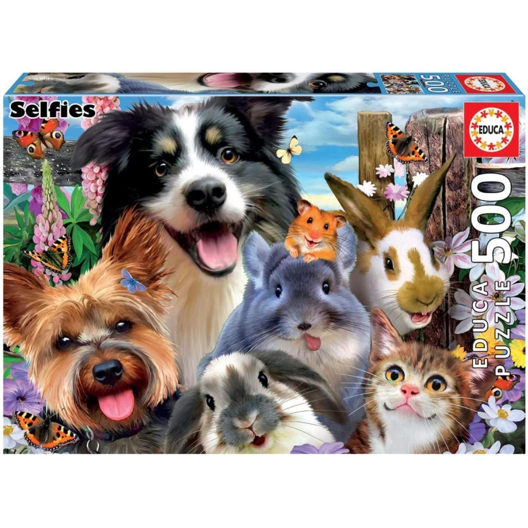 Puzzle mit 500 Teilen Educa Animales Amigos Del Patio