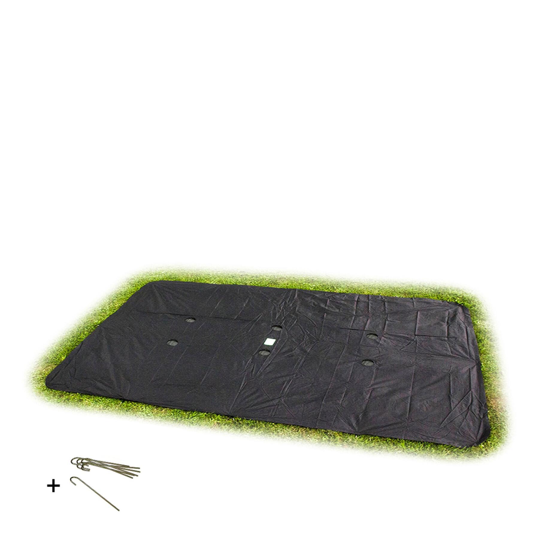 Rechteckige Schutzhülle für eingegrabene Trampoline Bodenniveau Exit Toys 275 x 458 cm