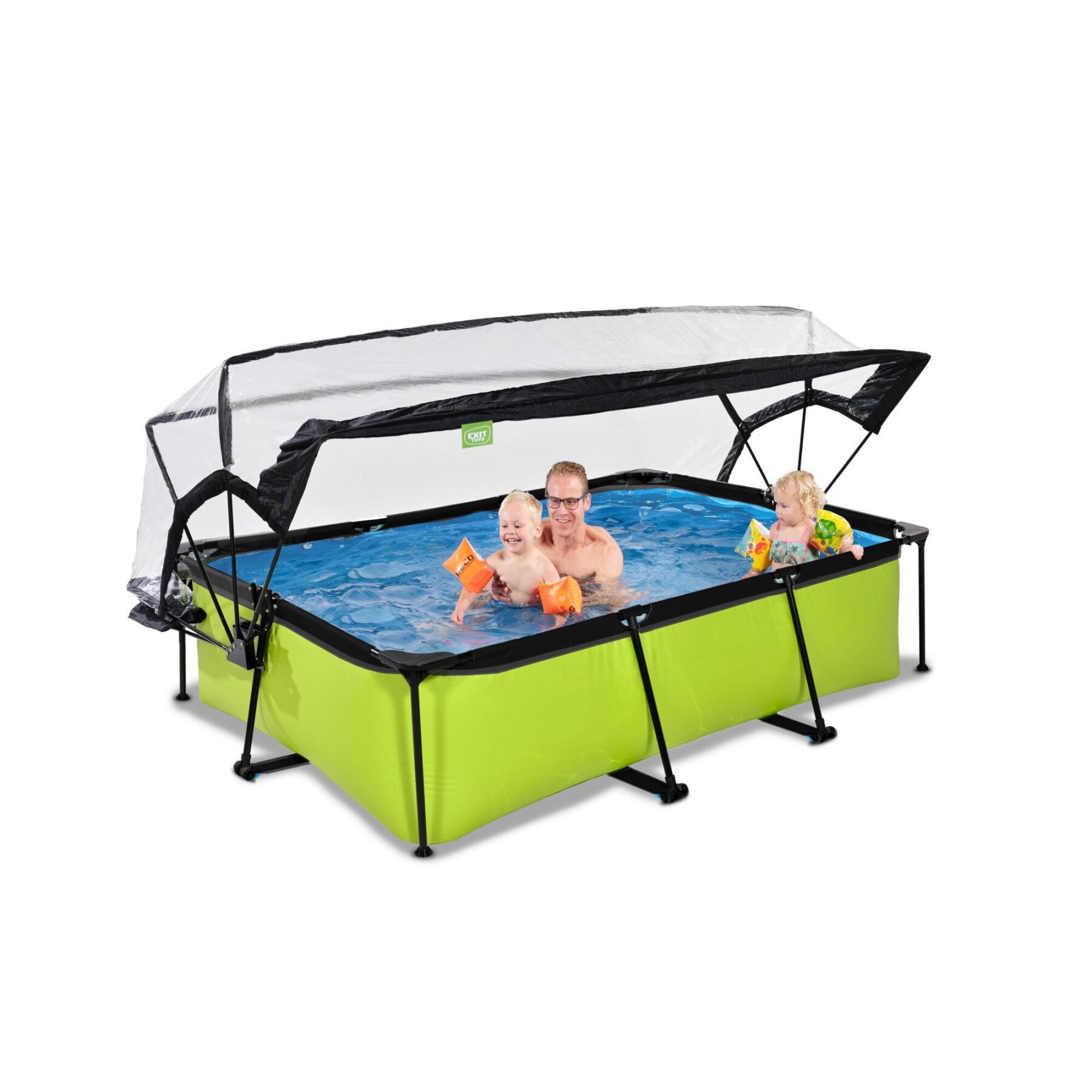 Swimmingpool mit Filterpumpe und Kinderkuppel Exit Toys Lime 220 x 150 x 65 cm