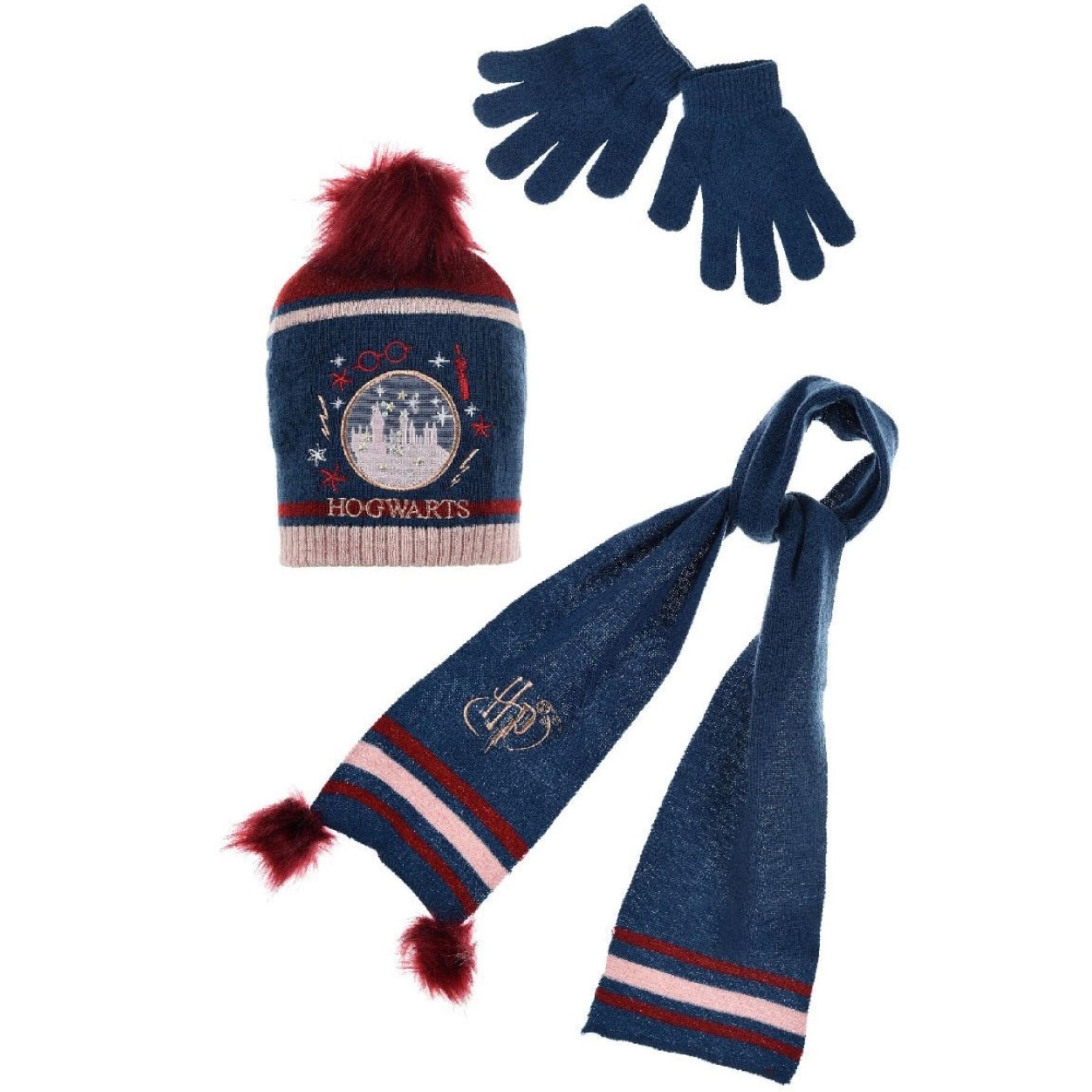 Set aus Mütze, Schal und Handschuhen aus Wolle Kind Harry Potter