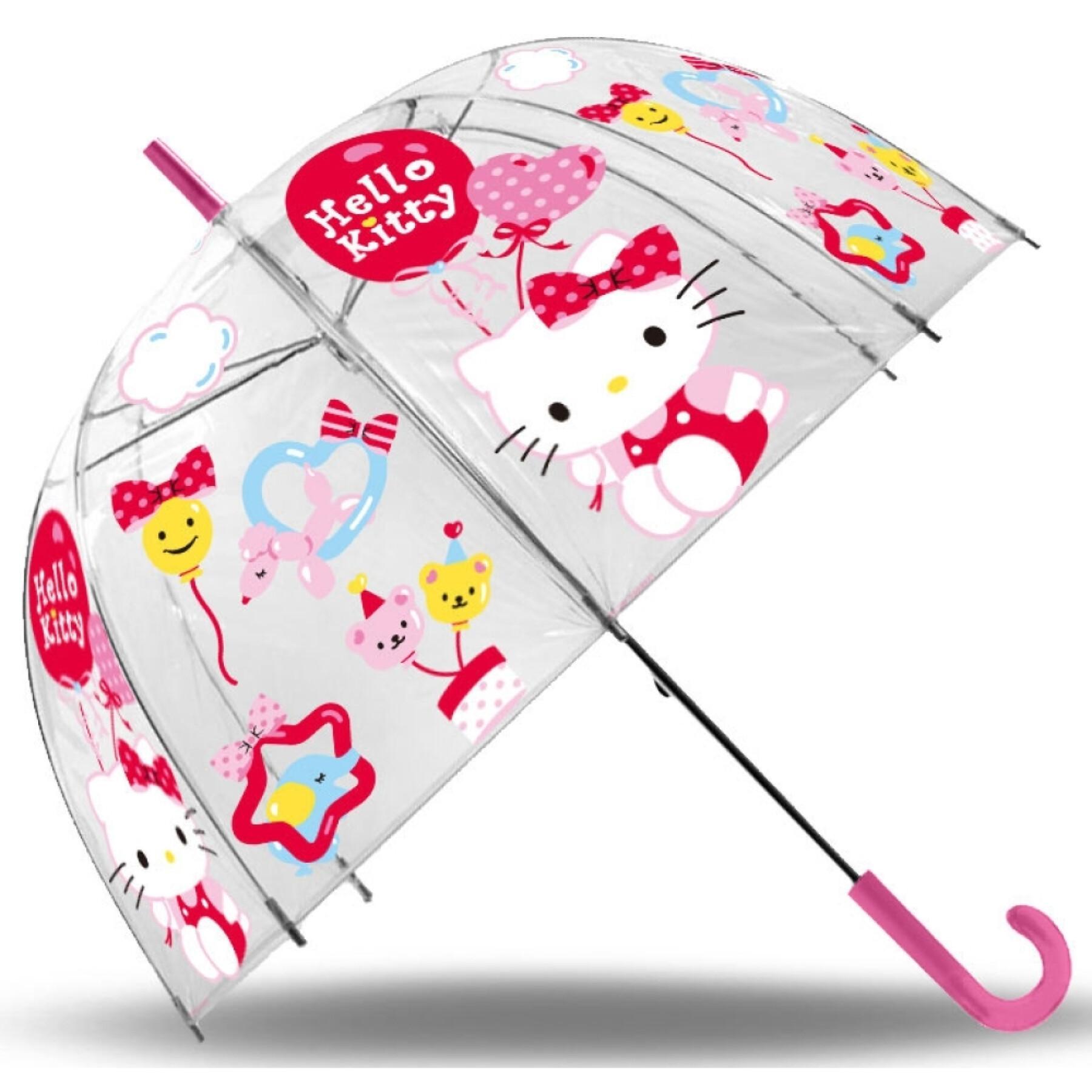 Transparenter Regenschirm Glocke Hello Kitty