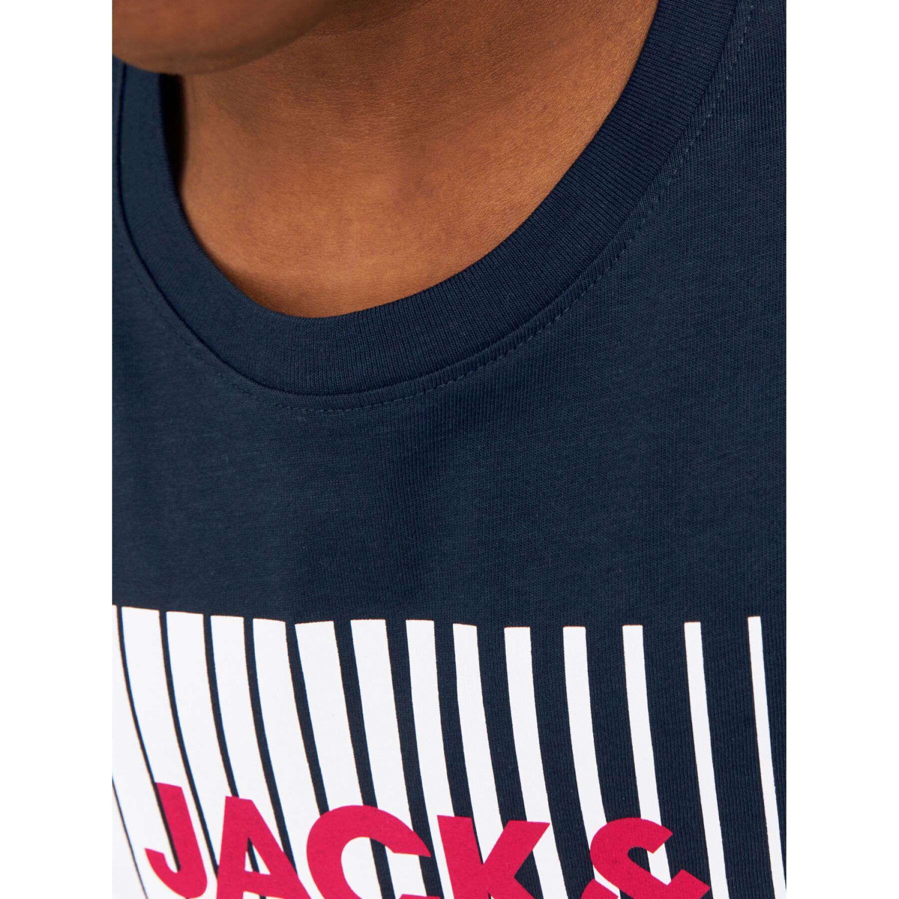 T-Shirt mit langen Ärmeln und Rundhalsausschnitt Kind Jack & Jones Corp Logo Play