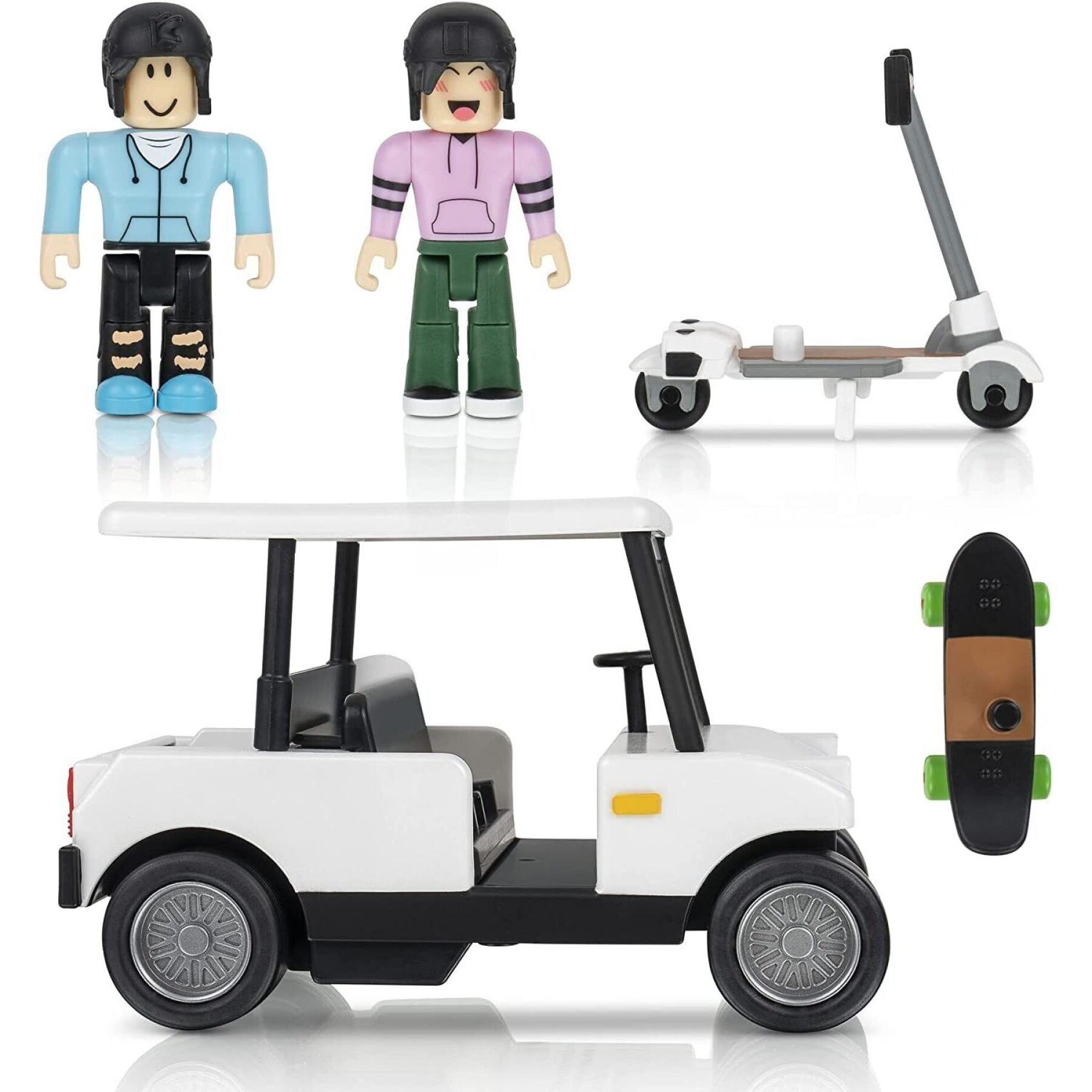 Golf Car Construction Games mit 2 roblox Figurine Jazwares