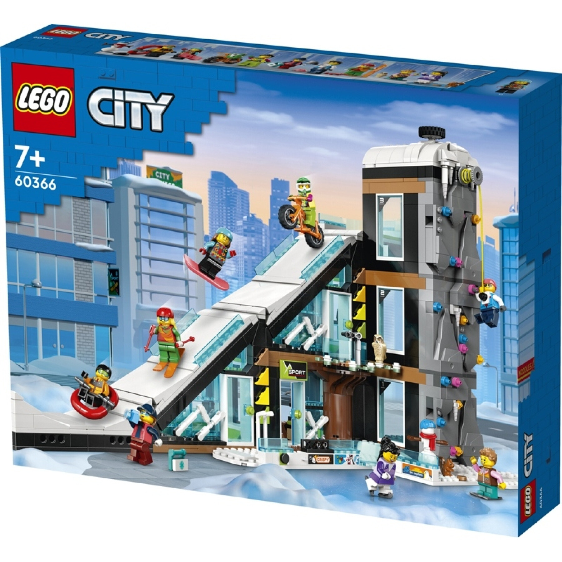 Komplexe Konstruktionsspiele Skifahren und Klettern Lego City