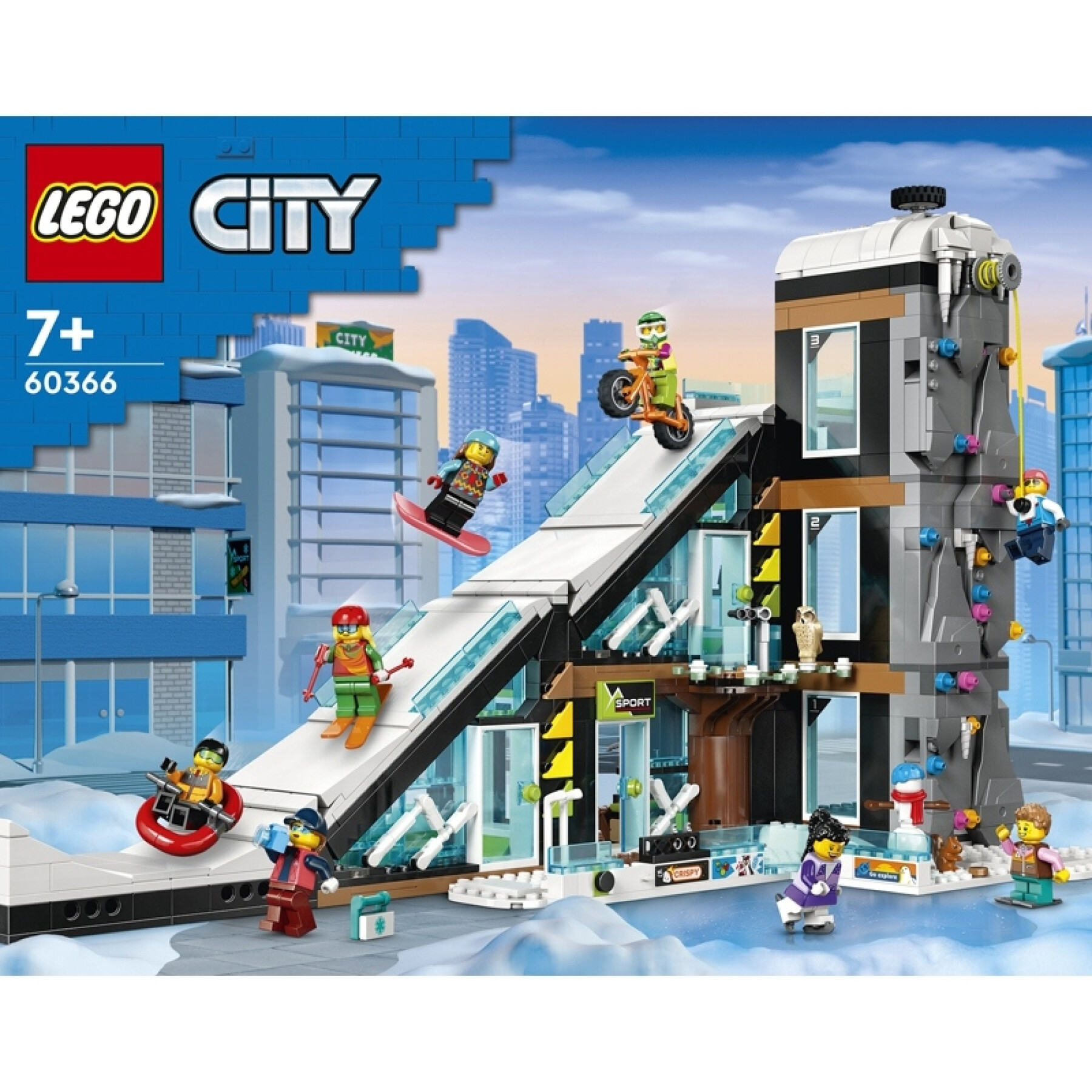 Komplexe Konstruktionsspiele Skifahren und Klettern Lego City