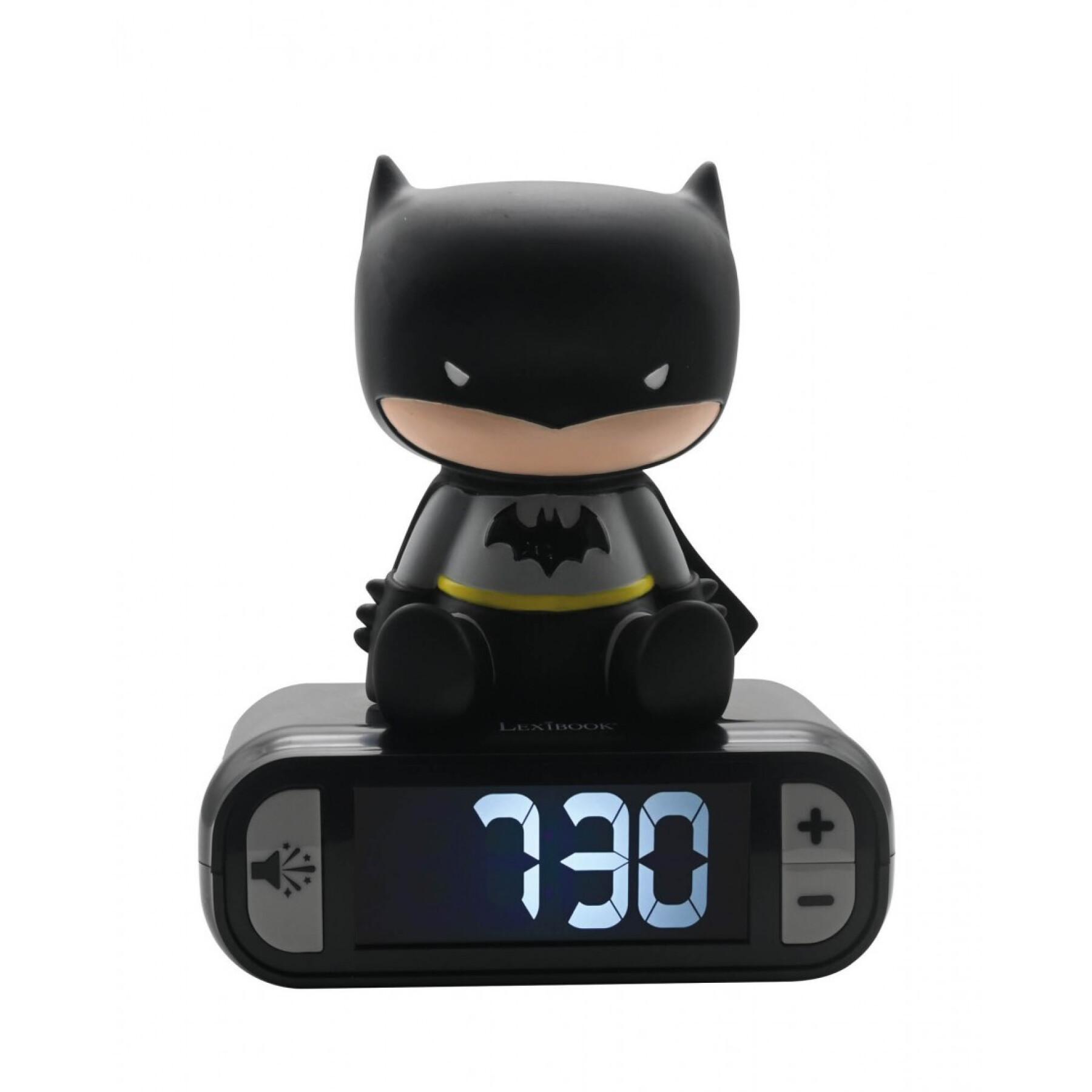 Digitaler Wecker mit leuchtendem Batman-Nachtlicht in 3D und Soundeffekten Lexibook