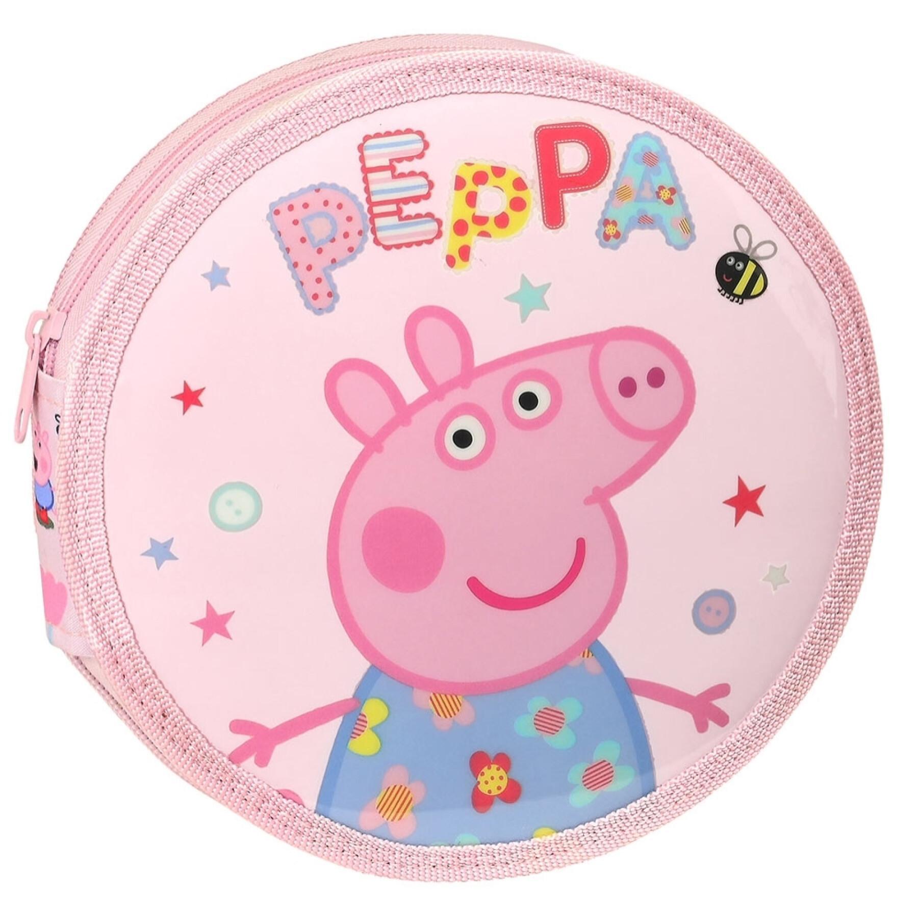 Komplettes rundes Etui für Kinder Peppa Pig