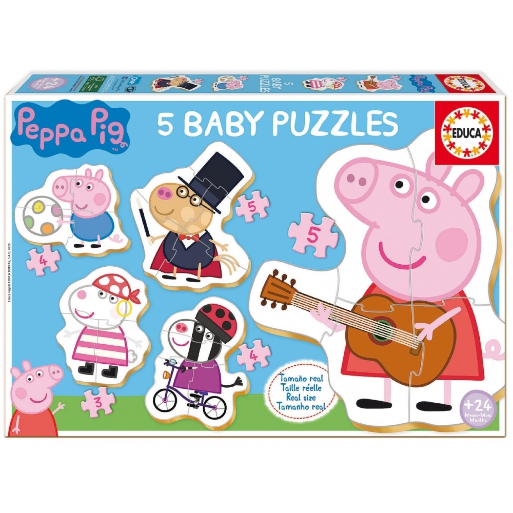 5-in-1-Puzzle Peppa Pig