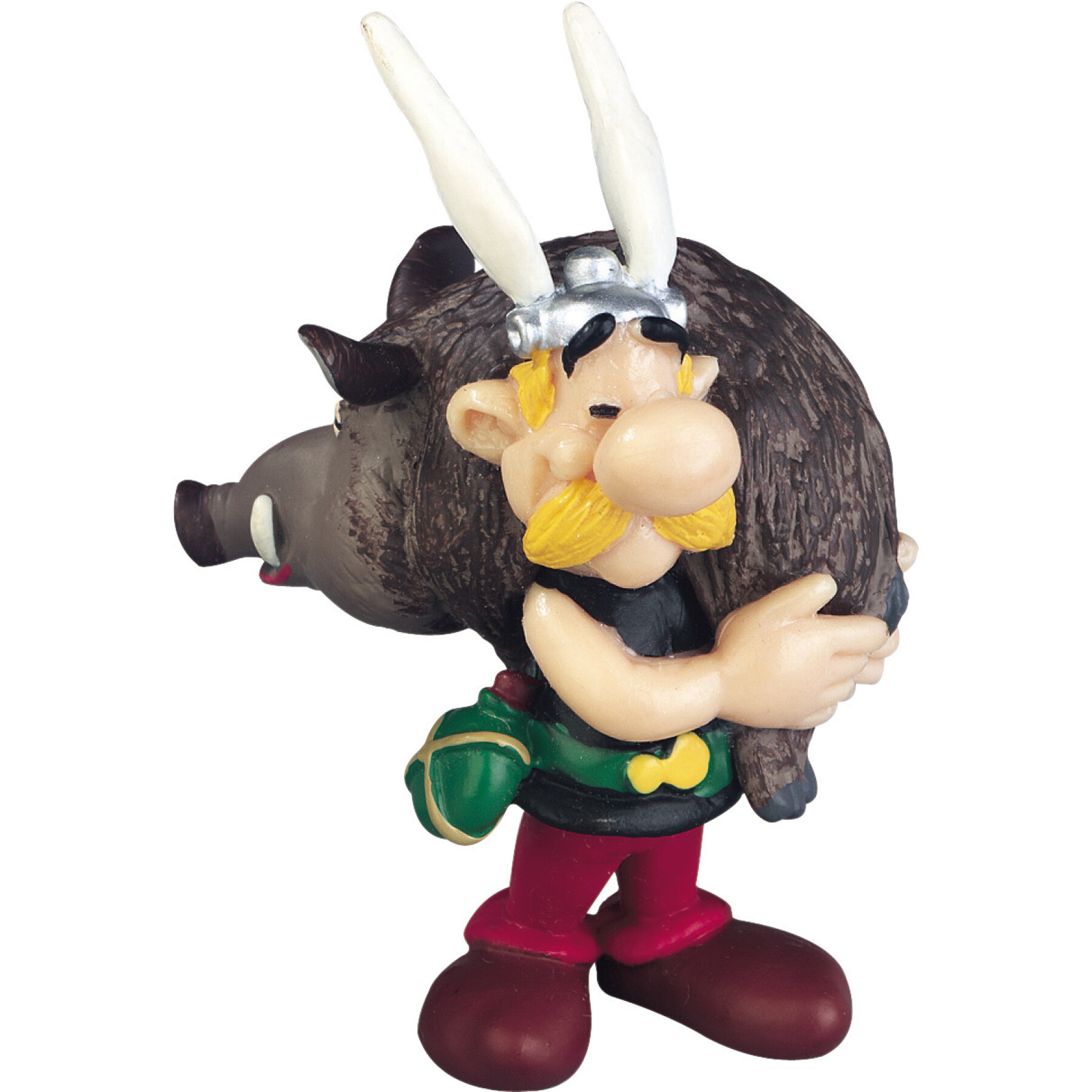 Figurine asterix trägt ein Wildschwein Plastoy