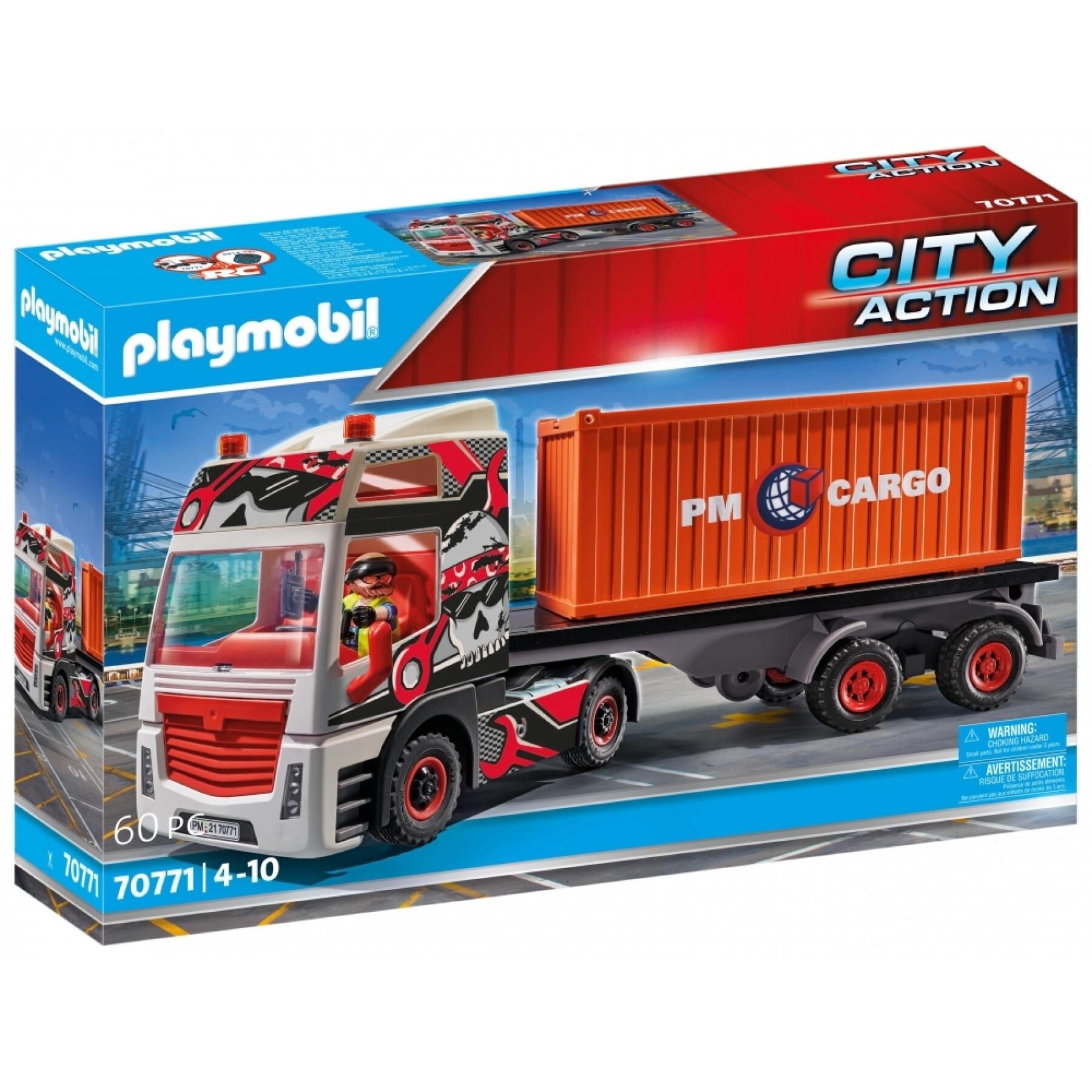 Lastwagen mit Stadtanhänger Playmobil