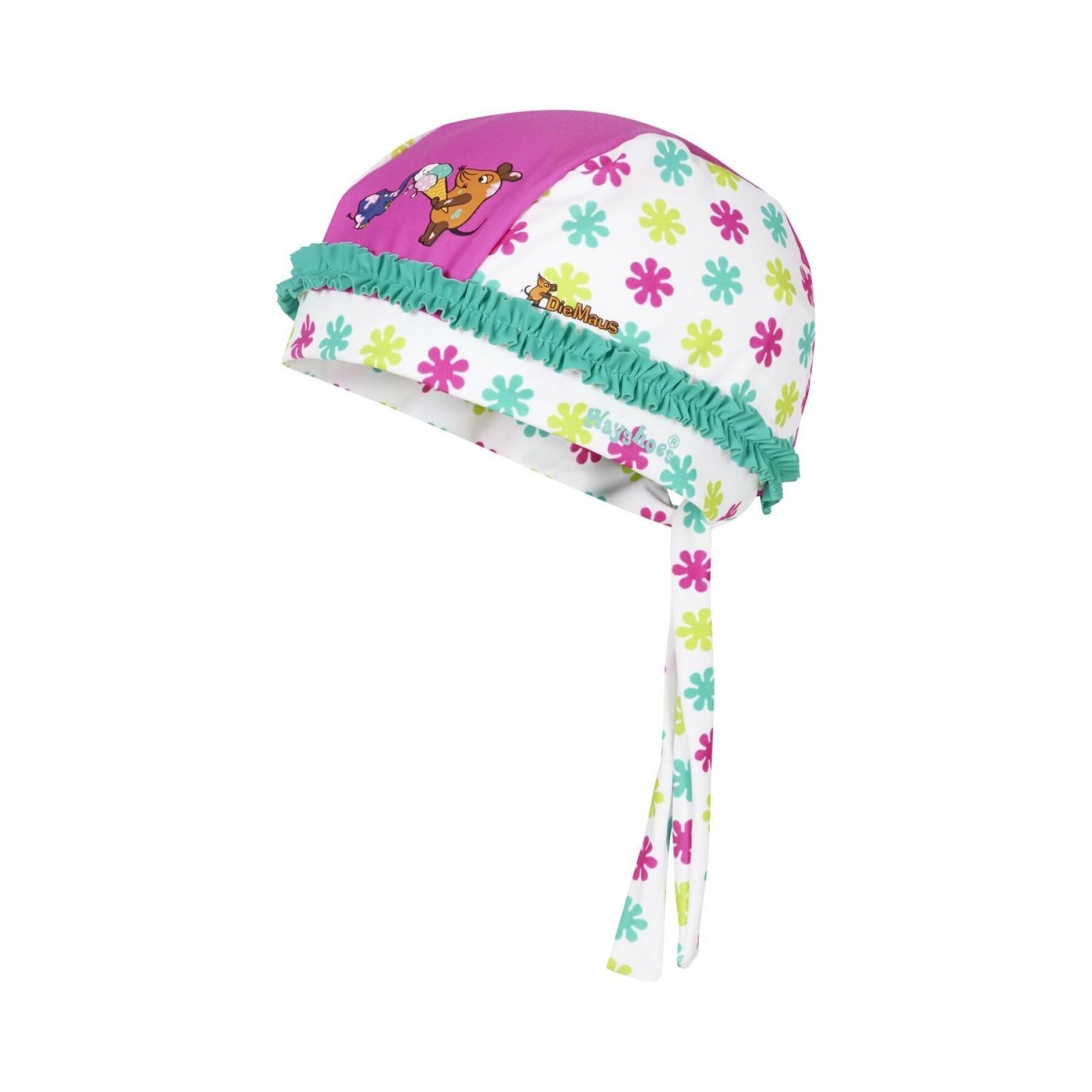 Mütze mit Blumenmuster und UV-Schutz für Kinder Playshoes Die Maus