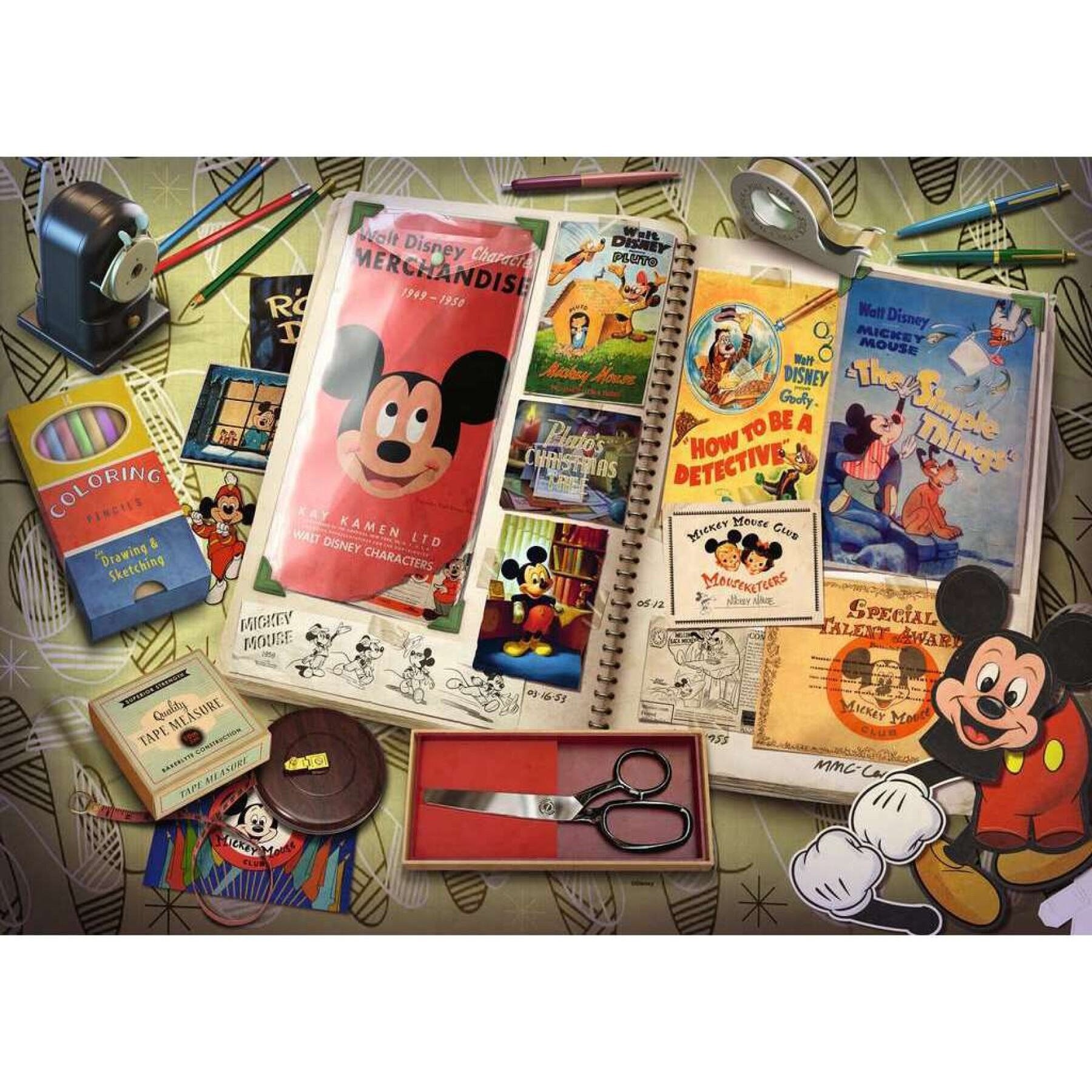 Puzzle 1000 Teile Ravensburger Anniversaire de Mickey 1950