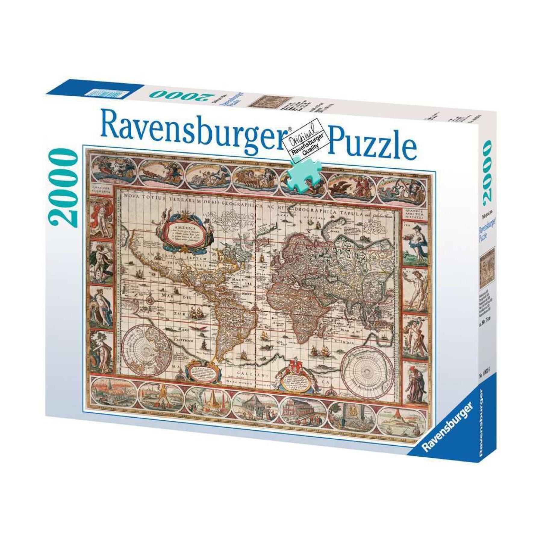 Puzzle 2000 Teile Weltkarte 1650 Ravensburger