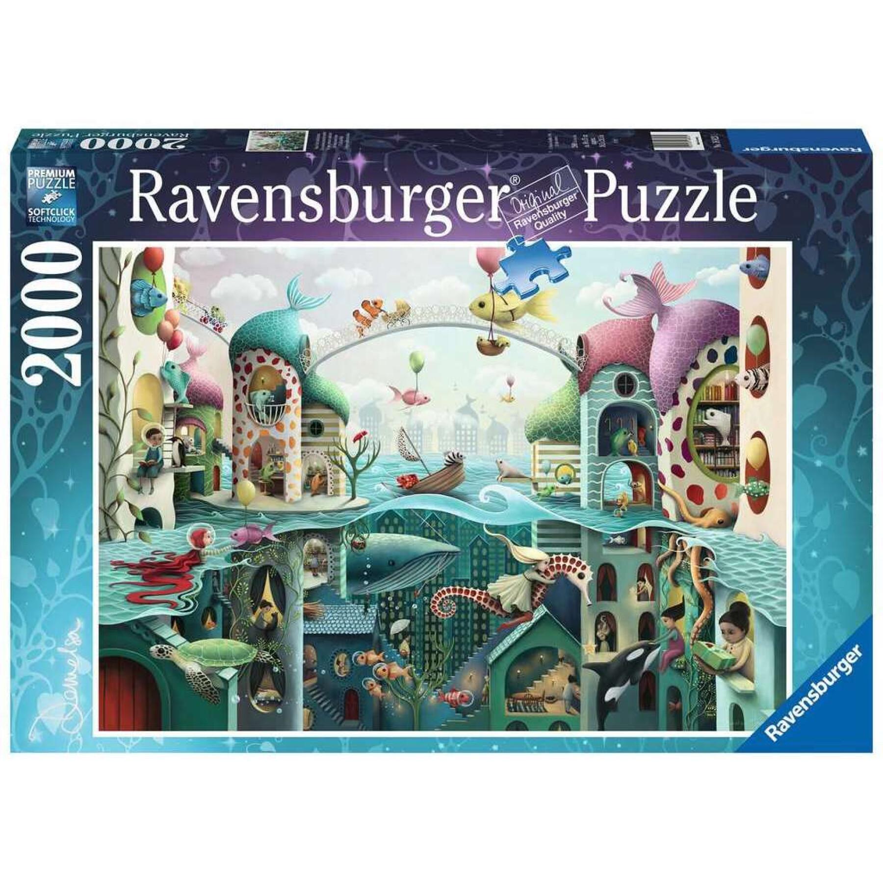 Puzzle mit 2000 Teilen Wenn Fische laufen könnten Ravensburger Demelsa Haughton