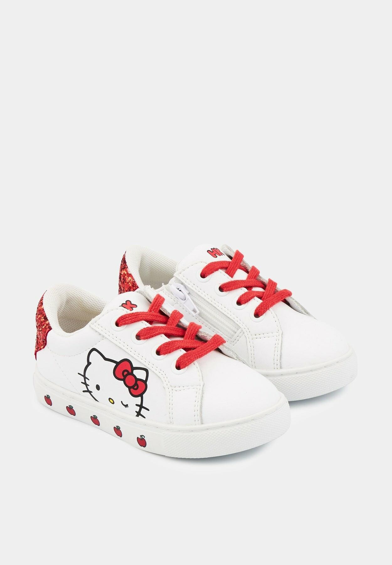 Sneakers für Mädchen Bons Baisers de Paname Mini Simone Hello Kitty - Glitter Rouge