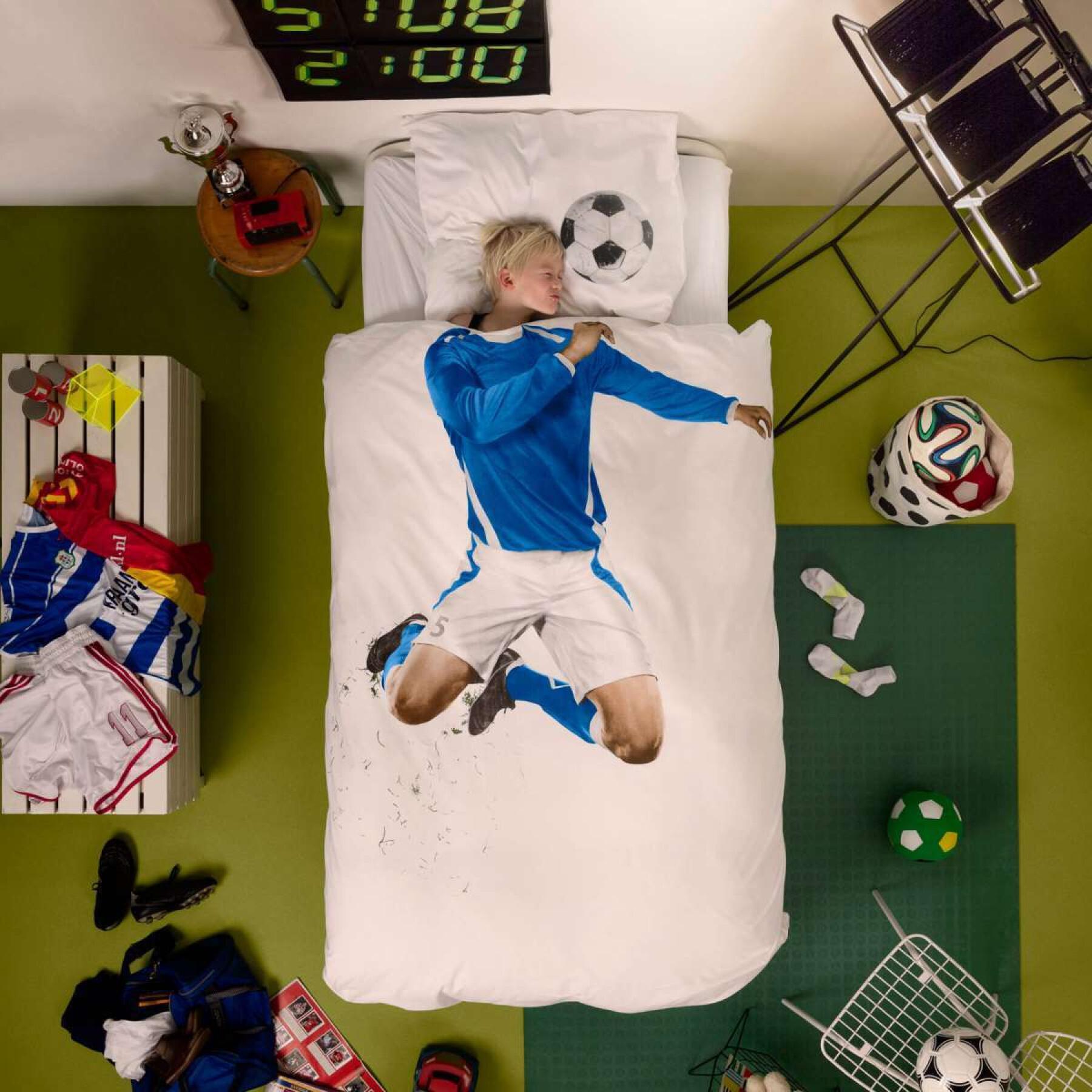 Bettdecken- und Kopfkissenbezug Kind Snurk Soccer Champ