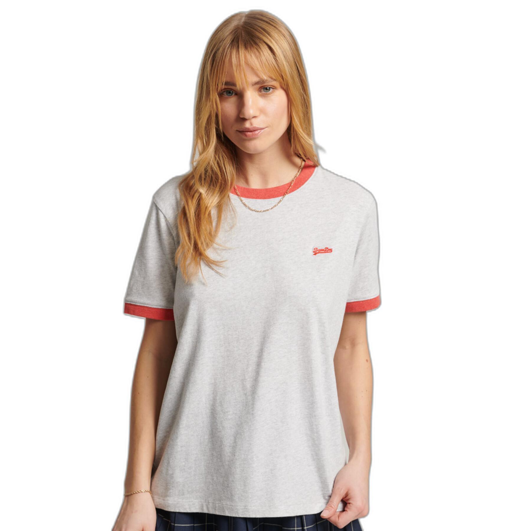 Kontrastreiches T-Shirt aus Bio-Baumwolle für Mädchen Superdry Vintage Logo