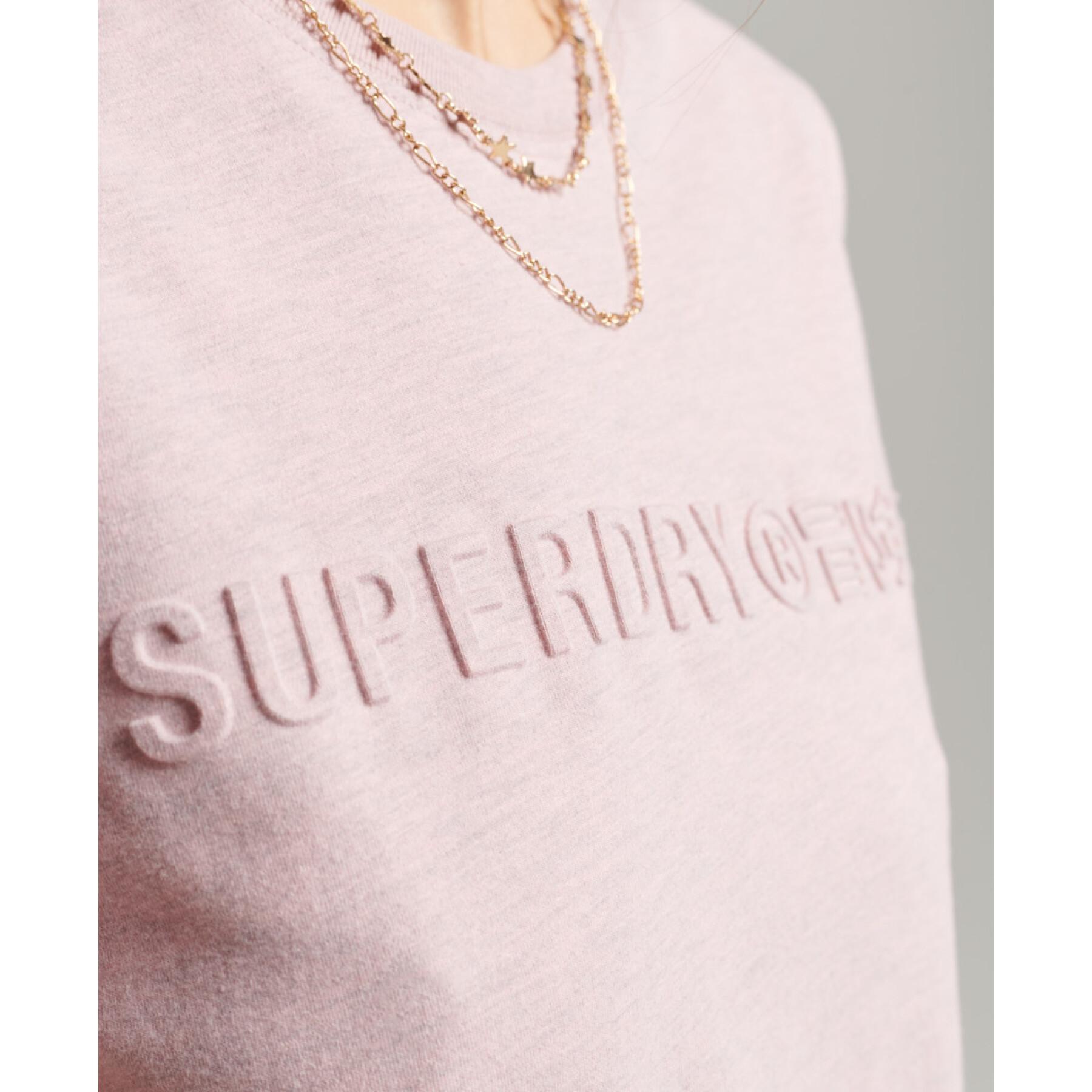 Meliertes T-Shirt für Mädchen Superdry Vintage Logo Corporate
