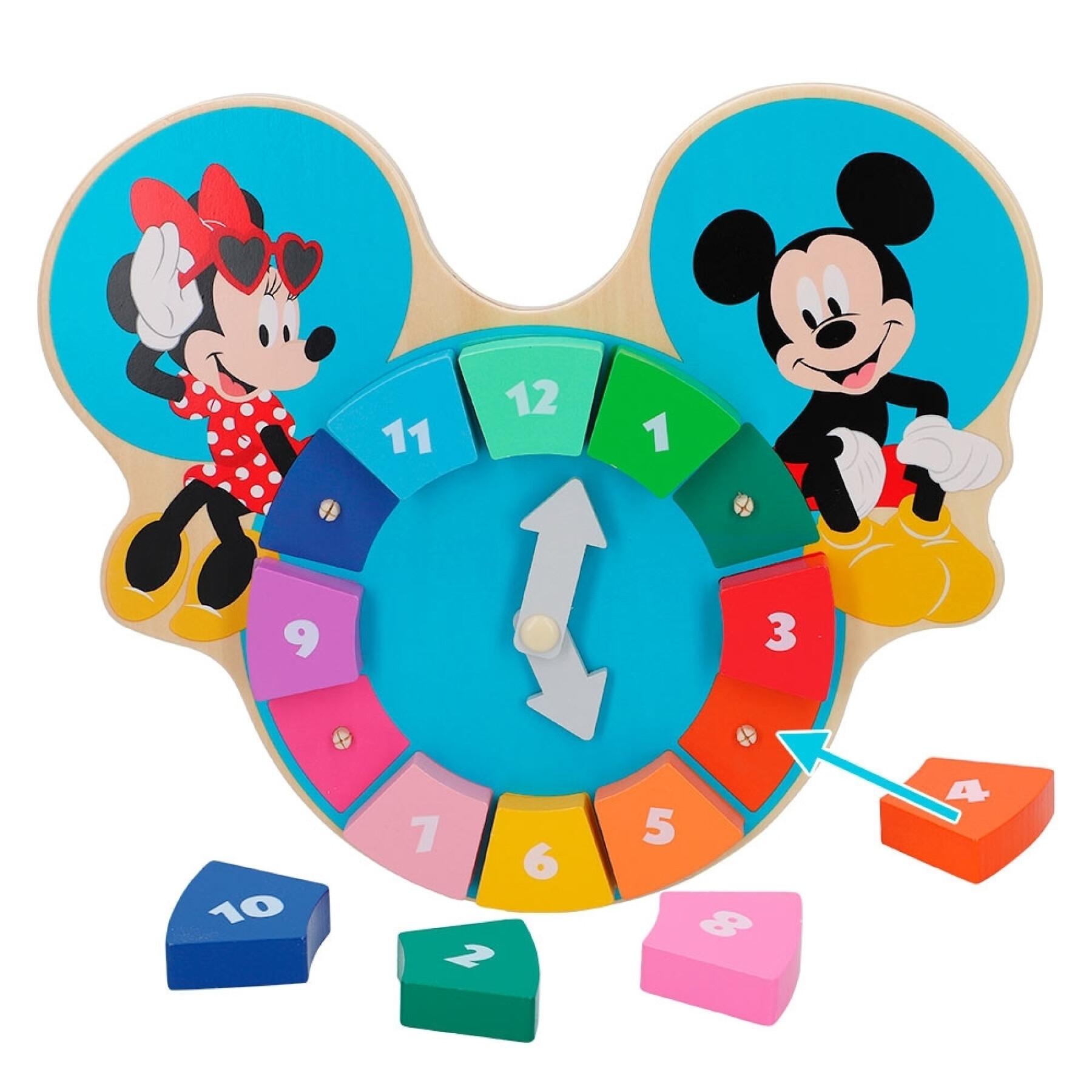 Puzzle Holzuhr Woomax Mickey Mouse Eco
