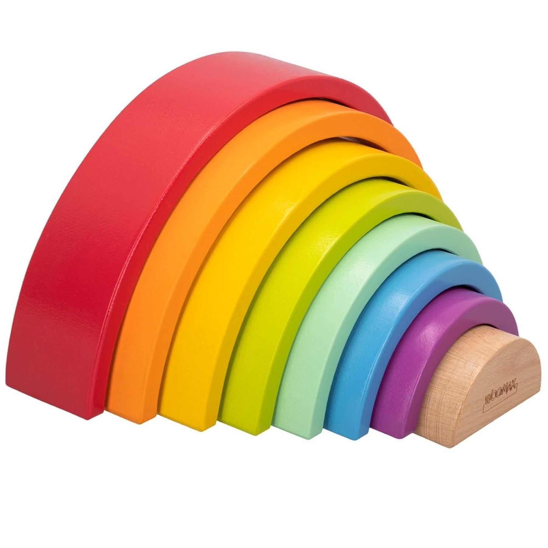 Regenbogenschnürsenkel aus Holz - 8 Stück Woomax Eco
