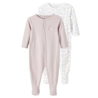 Baby-Pyjamas für Mädchen Name it Nightsuit (x2)