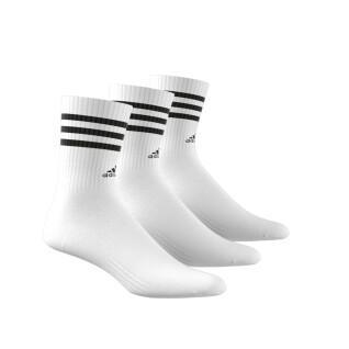 Niedrige Baby-Socken adidas 3-Stripes (x3)