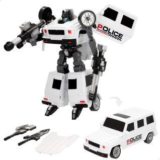 Konstruktionsspiele Transformierbarer Roboter mit Polizeiauto CB Toys