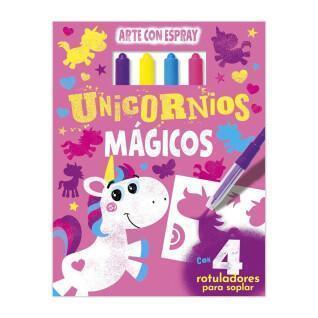 Kunst-Aktivitätsbuch Spray Magic Unicorns Edibook