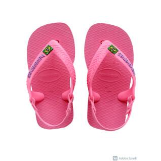 Baby-Flip-Flops für Mädchen Havaianas Brasil Logo II