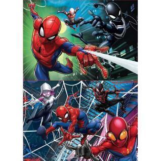 Puzzle aus 2 x 100 pièces Spiderman Marvel