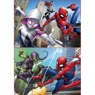 Puzzle aus 2 x 48 pièces Spiderman Marvel