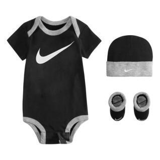 Set aus Strampelanzug + Mütze + Babyschuhe für Jungen Nike NHN Swoosh