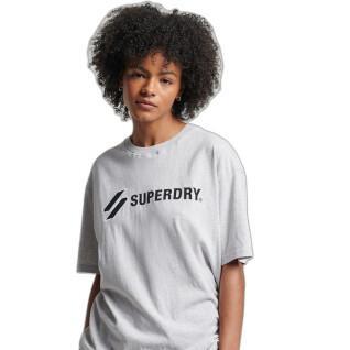 Lockeres T-Shirt mit Logo-Applikation Mädchen Superdry