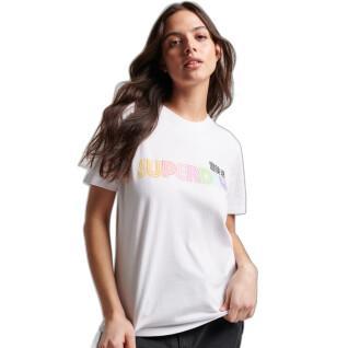 Regenbogen-T-Shirt Mädchen Superdry Vintage Retro