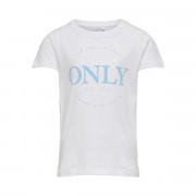 Mädchen-T-Shirt Only kids manches courtes Logo life