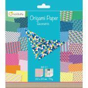 Origami-Packung mit 60 Blatt Avenue Mandarine Geometric 20 x 20 cm, 70g