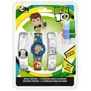 Digitaluhr mit Armbändern zum Ausmalen Kind cartoon network Ben 10